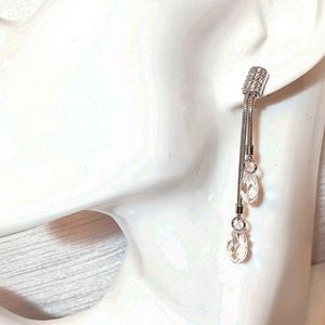 Swarovski dangling clear crystal elegant earrings